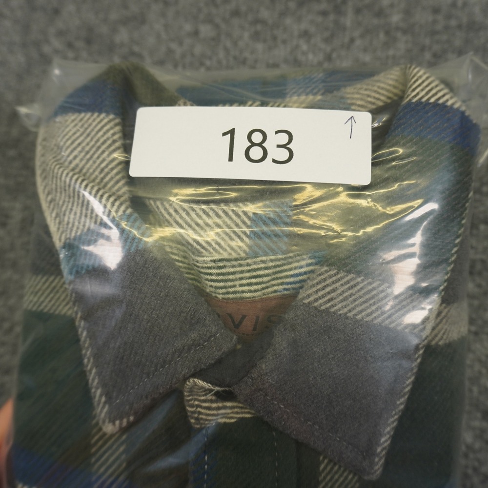 Orvis Heavy Flannel Button Down Shirt Mens Large Green Blue Plaid Pockets - Picture 11 of 11